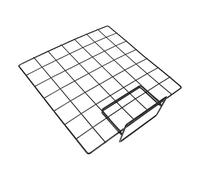 DIYEAH Soporte de Exhibición de Rejilla Metálica Negra 35X35 CM Base Pequeña Negra Organizador de Escritorio para Fotos Panel de Alambre para Exhibición Artesanal y Decoración Hogar