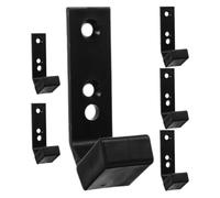 DIYEAH Soporte de Pared para Barra de Pesas 6 Piezas, Colgadores para Gimnasio y Garaje, Tamaño 40x55x100 Cm, Material Pa/pp, Organizador Compacto para Almacenamiento de Barras y Discos