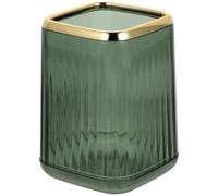 DIYEAH Soporte Multifuncional para Brochas y Bolígrafos de Escritorio, Cubo Organizador de Maquillaje en Color Verde Joya, Portalápices Decorativo Compacto para Uso Doméstico