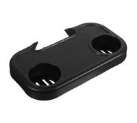 DIYEAH Soporte Plegable para Silla de Playa Negro Portavasos para Tazas y Botellas Bandeja Multifuncional para Camping Picnic y Exterior