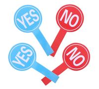 DIYEAH Tablero de Votación para Aula 15x30 Cm Espuma Rígida, 4 Unidades (2 Yes 2 No), Accesorio Escolar Portátil para Jueces y Votaciones en Interior y Exterior