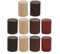 DIYEAH Tapón Pulverizador de Perfume de Madera Natural Cilindrico Diseño de 15, Acabado Suave a Mano, Pack de 10 Piezas para Frascos de Perfume y Aceites Esenciales