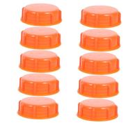 DIYEAH Tapones de Plástico para Contenedores de Aceite y Químicos, 10 Unidades, Color Naranja, Tapa de Sellado Seguro para Bidones y Barriles, Uso Industrial y Almacenamiento Confiable