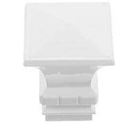 DIYEAH Tapones Decorativos para Barra de Cortina Hierro, Remates Finales Cuadrados para Poste de Ventana, Piezas de Repuesto Resistentes Capa Protectora para Decoración del Hogar,