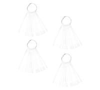 DIYEAH Tarjetas de Práctica para Exhibir Uñas 150 Piezas en Abanico Transparentes para Salón y Uso Doméstico, Muestrario Esmaltes Uñas Tableros de Colores para Manicura Profesional