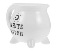 DIYEAH Taza de Cerámica de Halloween en Forma de Caldero de Bruja, 300 Ml, Color Claro, Adecuado para Té, Café y Leche, Obsequio Original para Fiestas y Temporada de Brujas