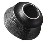 DIYEAH Tazón de Crema de Afeitar, Cuenco de Afeitar de Cerámica Negro, Gran Capacidad, Diseño Estable, para Barberos y Afeitado Húmedo