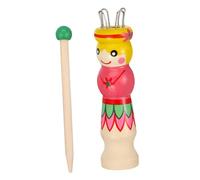 DIYEAH Tejedora De Lana De Madera Mini Pintada a Mano Infantil Herramienta Manual Para Tejido Diy Manualidades y Juegos Creativos Para Niños