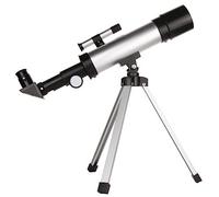 DIYEAH Telescopio Astronómico Refractor con Zoom 90 Aumentos y Trípode para Niños Principiantes Diseño Portátil Exploración Al Aire Libre Aprendizaje Infantil Blanco