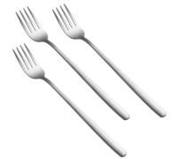 DIYEAH Tenedores de Acero Inoxidable 304 Set de 3 Unidades Mango Largo Antideslizante Cubiertos para Postres Frutas y Ensaladas Aptos para Uso Doméstico y Restauración