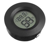 DIYEAH Termómetro E Higrómetro Digital Mini para Interior Pantalla Lcd Clara, Medición de Humedad, Diseño de Plástico Negro y Batería de Botón, Adecuado para Escuelas y Talleres