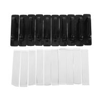 DIYEAH Tiradores Autoadhesivos para Armarios 5 Pares Tiradores Adhesivos para Puertas y Cajones Color Negro Pequeño sin Taladro para Puertas de Cristal y Muebles Instalación Rápida