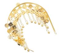 DIYEAH Tocado Dorado con Campanas de Metal, Diseño Elegante y Cómodo para Presentaciones en Escenario y Rutinas de Danza