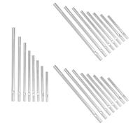 DIYEAH Tubos de Aluminio Piezas para Colgar en Ventana y Uso Exterior 32 para Campanillas de Viento de 8mm, Kit para Manualidades DIY 32 Piezas Plata