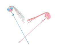 DIYEAH Varitas Interactivas para Gatos 2 Piezas Juguetes para Gatos Resistentes Al Mordisco y Arañazos Diseño Largo Cristal Colores Rosa y Azul Entretenimiento