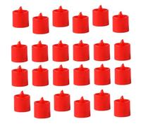 DIYEAH Velas LED sin Llama Rojas Pequeñas 20 Unidades, Luces LED para Mesa Decorativa en Bodas, Cumpleaños y Halloween, Velas de Té Votivas sin Fuego Efecto Llama Parpadeante Realista