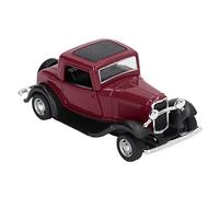 Diyeeni 1:32 Juguete de Simulación Vintage de Aleación Modelo de Automóvil Clásico, Retroceso Antiguo con Puertas Que Se Abren, Vehículo de Colección Retro Fundido a Presión para Exhibición de (Wine