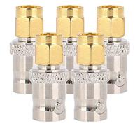 Diyeeni 5pcs SMA Macho a BNC Adaptador coaxial Hembra, RF Coaxial Coaxial Coaxial Adaptador, SMA a BNC Conector Hembra Macho coaxial (Todo Cobre)