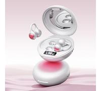 Diyeeni Auriculares Inalámbricos con Clip con Espejo de Maquillaje, Pantalla de Alimentación LED, Control Táctil Bluetooth 6.0 para Retoques sobre la Marcha