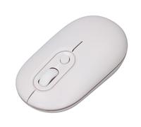 Diyeeni Bluetooth Wireless Mouse, Mouse Portátil Compacto para Computadoras Portátiles, Modo Dual del Receptor BT + USB, Ajustable 800/1200/1600dpi, para Chromebook para Ganar 11 10 8 7 (White)