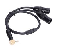 Diyeeni Cable Divisor en Y de 3,5 Mm a Doble XLR Macho Cable Estéreo de 3,5 Mm a Doble XLR de, a 2 Macho Serie Profesional con Conectores Chapados en Oro de 24k para