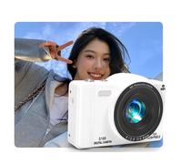 Diyeeni Cámara Digital, Cámara de Vlogging WiFi 4K con Fhd Dual Lente 75mp, 16x Zoom Digital con Tarjeta de 32 GB, Filtros de Belleza, Videocámara Compacta Portátil para Adolescentes para (32GB)