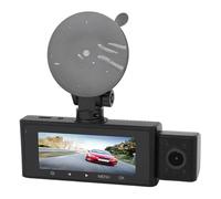 Diyeeni Camina de Tablero de 3 Canales, 2k+1080p+1080p Cámara de Automóvil Delantera Interior y Trasera, Cámara de Triple Tablero Incorporado GPS WiFi, Visión Nocturna IR, Sensor G,