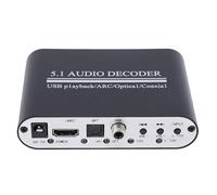 Diyeeni Decodificador de Sonido HiFi de 5.1 Canales, Convertidor de Sonido Digital a Analógico Bluetooth 5.0, Adaptador de Audio Coaxial óptico USB ARC, Decodificación sin Pérdidas, (Enchufe de EE.