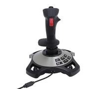 Diyeeni Flight Stick Joystick Flight Simulator Controller USB con Cable con Función de Vibración 12 Botones Programables para Wins 7 8 10 11 Juegos de PC