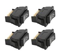 Diyeeni Interruptor de Elevalunas Eléctrico Universal para Coche, 5 Pines, 4 Uds. DC12V 24V, Interruptor de Accionamiento de Elevación de Vidrio con Lámpara Verde Momentáneo DPDT 20A