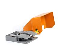 Diyeeni Interruptor de Pedal de Control de Doble Pie Duradero con Carcasa de Aluminio Completa, Interruptor de Pie Industrial Resistente, de Pedal Aislado a Prueba de Polvo IP62