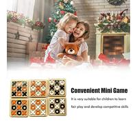 Diyeeni Juego de Mesa de Ajedrez XO de Madera, Juego de Rompecabezas Educativo, Interactivos Competitivos para Niños, Estrategias Básicas, Habilidades de Resolución de Problemas, para Reuniones de