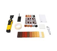 Diyeeni Kit de Reparación de Suelo Laminado con Lápiz de Fusión por | Barras de cera de 11 colores, marcadores para muebles, relleno de arañazos para suelos de madera para abolladuras,