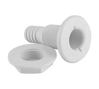Diyeeni Manguera de Bomba de Achique para Casco Marino de Nailon de 1 Pulgada, Accesorio de Aireador Blanco, Plástico Estabilizado a los Rayos UV para Barco, Yate, RV, Camión, 2,4x3,7 Pulgadas,