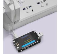 Diyeeni Medidor de Potencia USB Multímetro 6.5A Detector de Potencia de Corriente de Voltaje con Pantalla LCD de 1.77 Pulgadas para Carga Rápida Pruebas PD2.0 PD3.0 QC2.0 QC3.0