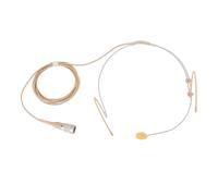 Diyeeni Micrófono para Auriculares con Gancho Doble, Micrófono de Diadema Compatible con ShureSystem, con Cable Mini XLR de 4 Pines y Parabrisas, Sonido Claro para Conferencias,