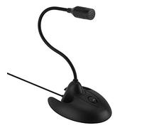 Diyeeni Microphone 1.5m / 59.1in Longitud del Cable Portátil Gooseneck Desktop Micrófono de pie, Adecuado para Reuniones de Oficina, Chat de Voz en Línea, Karaoke de la Red Informática, etc. (Negro)