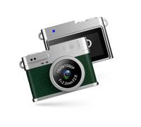 Diyeeni Mini Cámara de Llavero, 1080p 30 Fps Pequeña Cámara Retro, Cámaras de Video Micro Portátiles para Grabación de Estudio de Viaje, Pantalla de Color de 0.96 Pulgadas, 4 Filtros, (Green)
