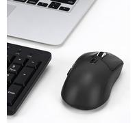 Diyeeni Ratón Inalámbrico, Diseño Portátil Ergonómico con Conectividad 2.4G y BT, 3 Niveles de dpi Ajustables 1000 1200 1600, Silencioso para Manos Pequeñas Medianas, para Wins Linux PC (Black)