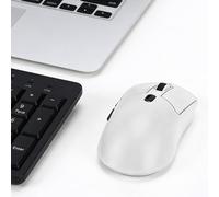 Diyeeni Ratón Inalámbrico, Diseño Portátil Ergonómico con Conectividad 2.4G y BT, 3 Niveles de dpi Ajustables 1000 1200 1600, Silencioso para Manos Pequeñas Medianas, para Wins Linux PC (White)