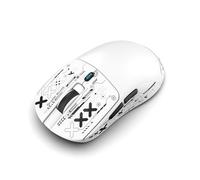 Diyeeni Ratón para Juegos de Computadora, Ratón Ergonómico para PC con Adhesivo, Alta Precisión de 12000 dpi, Modos de Viaje (con Cable, 2.4G, BT5.1) 6 Botones Programables, Tasa de (White)