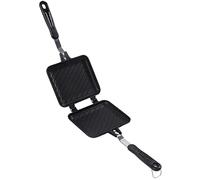 Diyeeni Sartén Antiadherente para Sándwich Panini de Doble Cara para Desayuno, Sartén con Rejilla de Aleación de Aluminio de Fondo Plano, Calentamiento Uniforme, Fácil de Limpiar, Tamaño Compacto para