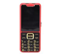 Diyeeni Seniors de Teléfonos Grandes, Pantalla HD de 2.6 Pulgadas, Linterna, Anuncios de menú Vocal, Fácil Marcación, Diseño Antideslizante, Duración de la Batería Larga, SOS, Memoria de (Rojo)
