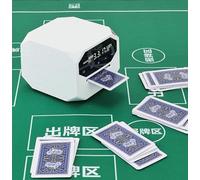 Diyeeni Tarjeta Automática 2 en 1 Shuffler & Dealer, Máquina Eléctrica de Barajamiento y Comercio para 8 Jugadores, 2 Mazos de 360 ° Distribuidor de Tarjetas Giratorias para Poker &