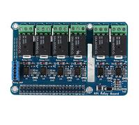 Diyeeni Tarjeta de expansión con luz indicadora de relé Módulo de relé RPi de 6 Canales Tarjeta de expansión para Raspberry Pi A +/B +/2B/3B
