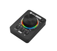 Diyeeni Tarjeta de Sonido Externa, Tablero de Sonido para Transmisión en Vivo con Batería Integrada, Entrada de Música BT, Perilla de Volumen Multimedia USB para Podcasters