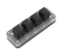 Diyeeni Teclado Mecánico con una Sola Mano, Teclado Programable con Cable USB C de 4 Teclas con Perilla, Adecuado para Oficina, Música, Medios, Control Industrial, Laboratorio