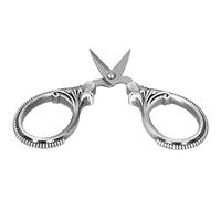 Diyeeni Tijeras de Coser de Acero Inoxidable, Tijeras de Bordado Retro Portátiles de 60 Mm para Cortador de Artesanía de Sastre de Hilo, Hoja Pequeña Afilada, Ergonómica Liviana (SILVER)