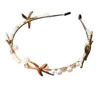 Diyfixlcd Diadema con perlas de sirena, accesorio para el pelo de novia, accesorio para el pelo para mujer, accesorio para el pelo para fiestas y vacaciones