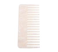 Diyfixlcd Peine de dientes anchos, peine de pelo de carey, peine simple vintage de peluquería, peine antiestático, peine grande de plástico, herramientas de peluquería para el hogar, color blanco
